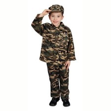 Costume Deluxe Da Soldato Dell'Esercito Per Bambino Di Dress Up America