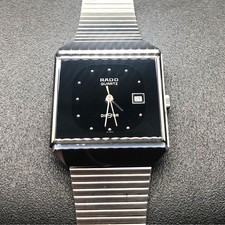 Orologio Uomo RADO DiaStar 711.0067.3N Data Quadrante Nero Quadrato Quarzo SS...