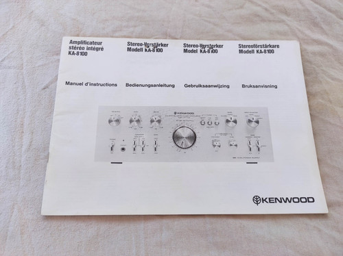 Kenwood 8100 user - user, manual