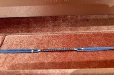 Bracciale oro bianco 18 kt con zaffiri blu 0,50 ct