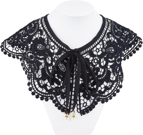 Colletto pizzo nero - colletto,