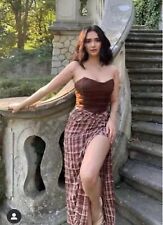 Gonna midi Zara marrone a