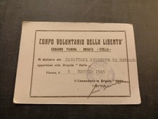 Partigiani Tessera Brigata