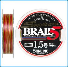 TRECCIATO SUPER BRAID SUNLINE PE0.8 0.148mm 150mt kg5.1 MULTICOLOR SPINNING MARE