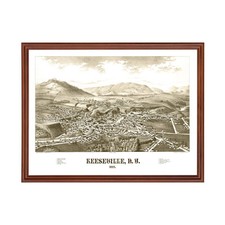 Old Map of Keeseville, NY 1887