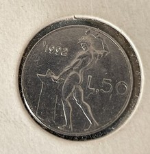 Moneta 50 lire 1992 senza