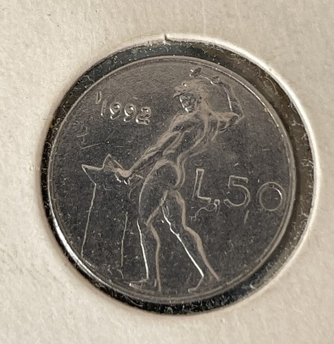 Moneta lire 1992 senza - 50,