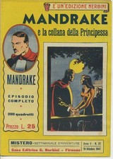 MISTERO N° 37 DEL 1947 MANDRAKE E LA COLLANA DELLA PRINCIPESSA EDIZIONE NERBINI