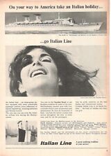 ITALIAN LINE NAVIGAZIONE NAVE MICHELANGELO 1965 Pubblicità 1 pagina originale 