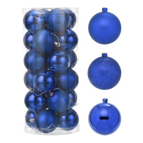 24pcs palline natale blu - 24pcs,