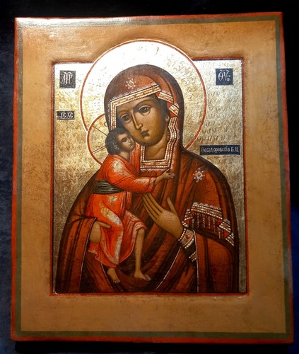 Antica icona russa madre - icona,