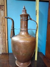 Antica caffettiera teiera rame 1900 h cm 46