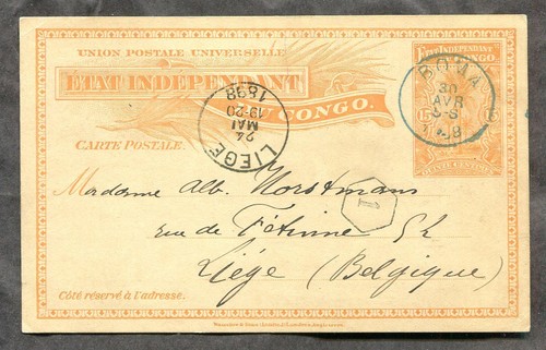 Belgian congo boma 1898 - belgian,