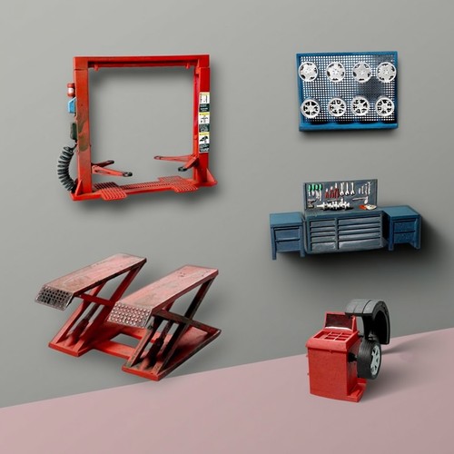 Diorama auto garage - diorama,