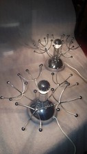 PISTILLO PAIR VINTAGE TABLE LAMPS SPUTNIK ORIGINAL SPACE AGE 70s