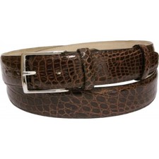Cintura 3,5 cm in fianco di coccodrillo con fibbia a scelta