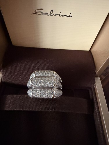 Anello salvini oro bianco - oro, 750