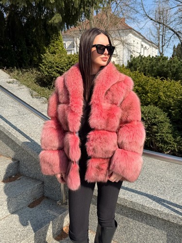 Giacca pelliccia vera volpe