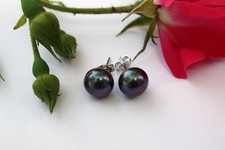 9 mm nero perle d'acqua dolce