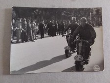 GARA MOTOCICLISTICA  LAMBRETTA  ANNI '50   FOTOGRAFIA ORIGINALE  FOTOLITO LEONE