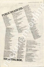 Public Image Ltd PIL The Metal