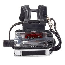 Pedale bici con cinghie e clip