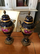 Coppia Vasi Porcellana Blu e