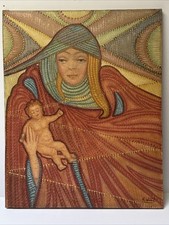 Quadro puntillista madonna - quadro,