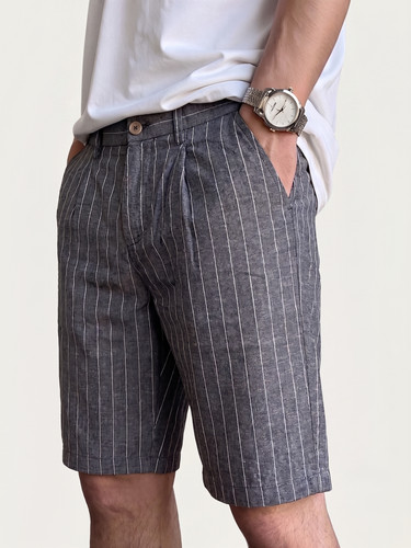 Bermuda uomo misto - lino, cotone