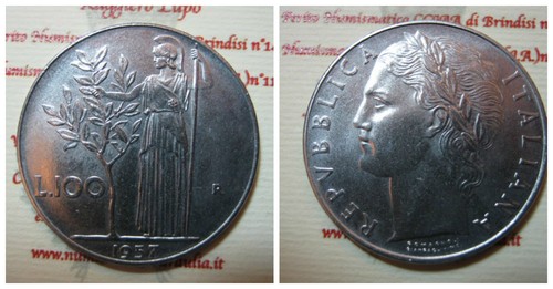 Repubblica italiana 100 lire - repubblica,