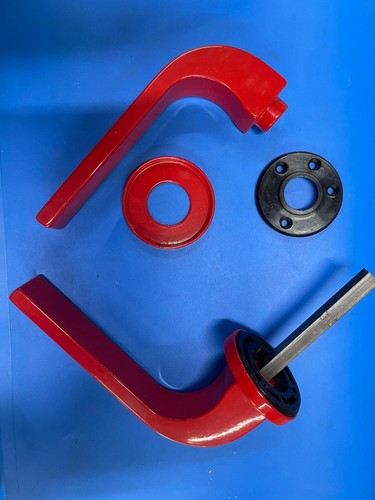 Maniglia rossa quadro - rossa, 8