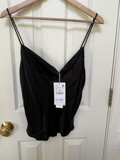 Camicia Zara nera raso collo