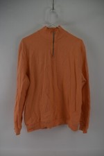 ASOS Design Maglione Uomo 1/4 Zip Pullover Finto Collo Maglione Arancione Taglia M