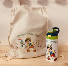 BORRACCIA Alluminio termica personalizzata + sacca zaino Scuola infanzia nido