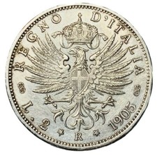 2 LIRE 1905 AQUILA SABAUDA -