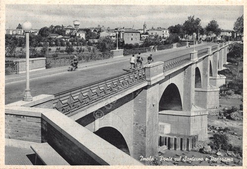 Cartolina imola ponte sul - imola,
