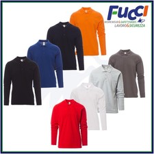 POLO UOMO DA LAVORO MANICA LUNGA CON COLLETTO PAYPER VERONA 100% COTONE PIQUET