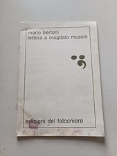 Mario Bertoni lettera a Magdalo Mussio edizioni del falconiere( firmato da magd