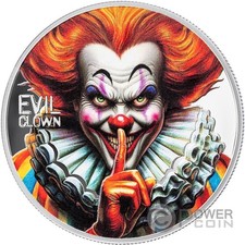 EVIL CLOWN Urban Legends 1 oz moneta argento 1000 franchi Camerun 2025
