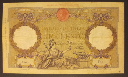 100 lire 1931 bb - lire,