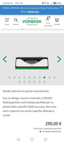 Lavavetri folletto vg100 - lavavetri,