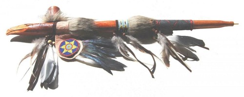 Peace pipe hand carved - hand,