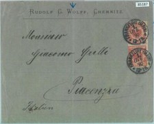 85187 - GERMANIA - STORIA POSTALE - MICHEL # 47 COPPIA su COPERTINA per ITALIA 1890