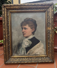 Antico Dipinto Olio su Tela