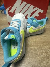 Nike Court Borough Low 2 Bianco Azzurro Giallo Scarpe Bambino Sneaker Nr.28