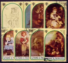 ST.TOME' E PRINCIPE 1981 ARTE QUADRI DIVERSI 7 VAL.Cat.M.722-728