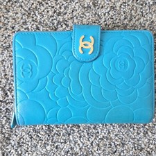 Portafoglio donna CHANEL blu