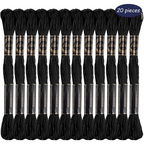 Pezzi filo ricamo nero - pezzi,