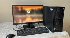 HP 110 Desktop Pc Series con computer, tastiera monitor, mouse e cavi TESTATO