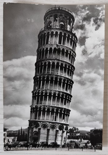 Pisa torre pendente - torre, postcard